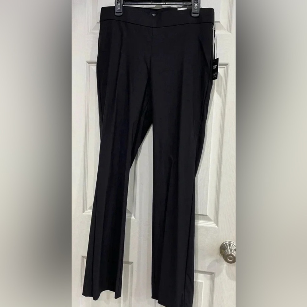 Simply Vera Wang Large Bootcut Mid-Rise Pants Everyday Luxury UltraStretch Black